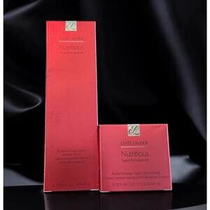 ESTEE LAUDER Super-Pomegranate Radiant Energy Lotion Intense Moist + Night Creme